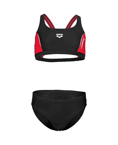 ARENA Unisex Kinder Thrice Bikini, Black-anguria-white, 164 EU von ARENA