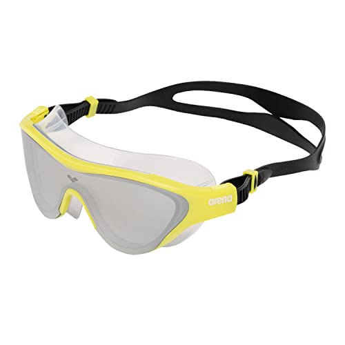 arena The One Verspiegelte Anti-Fog Unisex Schwimmbrille für Erwachsene, Taucherbrille mit Breiten Gläsern, UV-Schutz, Selbstjustierender Nasensteg, Orbit-Proof Dichtung von ARENA