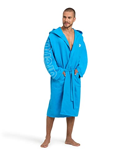 arena Zeal Plus Bademantel aus Mikrofaser für Damen und Herren, Mikrofaser-Bademantel mit Kapuze und Taschen, Schnelltrocknender Unisex-Bademantel, Angenehm und Leicht arena Zeal Plus Bademantel aus Mikrofaser für Damen und Herren, Mikrofaser-Bademantel mit Kapuze und Taschen, Schnelltrocknender Unisex-Bademantel, Angenehm und Leicht von ARENA