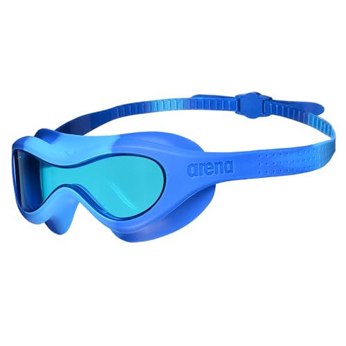 arena Spider Kids Mask Antibeschlag-Schwimmbrille für Kinder, Schwimmbrille mit Großen Gläsern, Mitteldunkle Gläser für jede Umgebung, UV-Schutz, Selbstanpassender Nasensteg, Eng Anliegend von ARENA