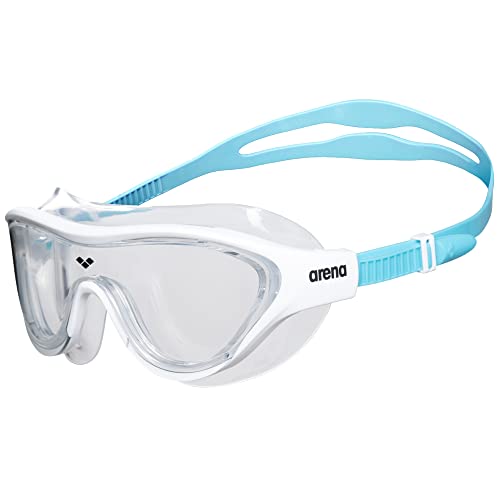 arena The One Mask Junior Anti-Fog Schwimmbrille für Kinder, Schwimmmaske mit Großen Verspiegelten Gläsern, UV-Schutz, Selbstjustierender Nasensteg, Orbit-Proof Dichtungen von ARENA