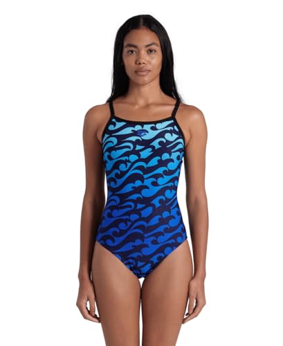 ARENA Damen Schwimmanzug Surfs Black-Black Multi 38 von ARENA