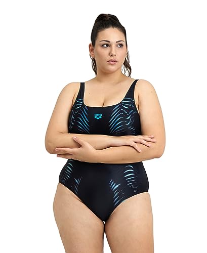 Arena Damen Women's Imprint Back B Plus One Piece Swimsuit, Schwarz, 56-58 EU Arena Damen Women's Imprint Back B Plus One Piece Swimsuit, Schwarz, 56-58 EU von ARENA