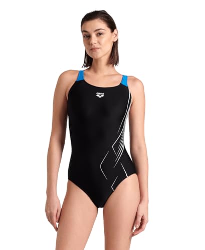 Arena Damen Women's Dive Pro Back One Piece Swimsuit, Black-blue China, 34 EU von ARENA