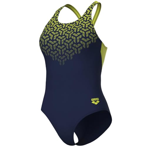 Arena Damen Women's Kikko V Back Graphic One Piece Swimsuit, Navy-Soft Green, 34 EU Arena Damen Women's Kikko V Back Graphic One Piece Swimsuit, Navy-Soft Green, 34 EU von ARENA