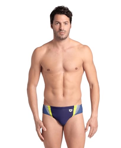 Arena Herren Threefold Swim Briefs, Navy-grey Blue-soft Green, 46 EU von ARENA