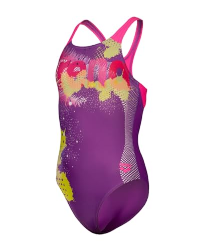 Arena Mädchen Girl's Light Tricks Pro Back One Piece Swimsuit, Violet-Shocking Pink-Multi, 152 EU Arena Mädchen Girl's Light Tricks Pro Back One Piece Swimsuit, Violet-Shocking Pink-Multi, 152 EU von ARENA