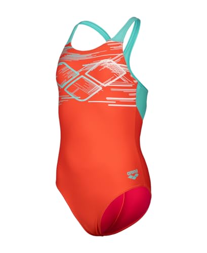 Arena Mädchen Girl's Pastime V Back One Piece Swimsuit, Calypso Coral-Water, 164 EU Arena Mädchen Girl's Pastime V Back One Piece Swimsuit, Calypso Coral-Water, 164 EU von ARENA