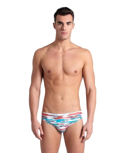 Arena Herren Mens Allover Swim Briefs, White Turquoise Multi, 52 EU von ARENA