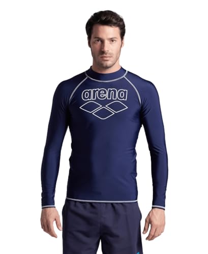 Arena Herren Mens Rash Vest L/S Graphic Shirt, Navy-White, L EU Arena Herren Mens Rash Vest L/S Graphic Shirt, Navy-White, L EU von ARENA