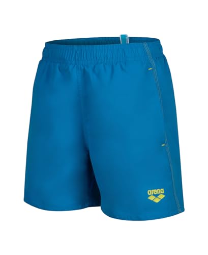 Arena Jungen Boys' Beach Boxer Solid Swim Trunks, Blue Lake-Soft Green, 152 EU von ARENA