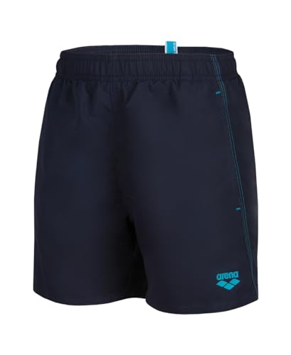 Arena Jungen Boys' Beach Boxer Solid Swim Trunks, Navy-Turquoise, 140 EU von ARENA