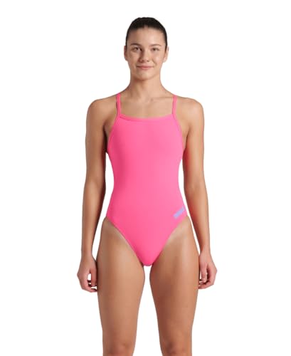 Arena Damen Women's Team Challenge Solid One Piece Swimsuit, Shocking Pink-Blue River, 38 EU von ARENA