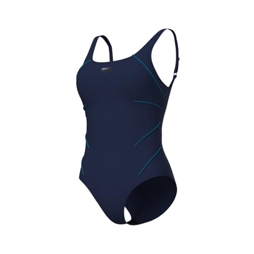 Arena Damen Jewel R One Piece Swimsuit, Navy-Green Blue, 46 EU von ARENA