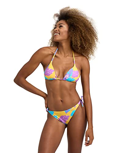 arena Allover Damen Triangel-Bikini, Schnelltrocknender Zweiteiler mit Recyceltem Stretch-Material, Damen-Zweiteiler mit Trägern und Herausnehmbaren Cups, Top und Slip mit Riemen von ARENA