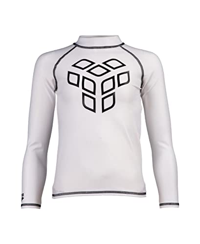 arena Boy's Unisex JR Vest L/S Graphic Rash Guard Shirt, White-Black, 14-15 Jahre von ARENA