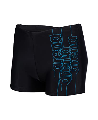 arena Jungen Boy's Short Graphic Swim Trunks, Black-Turquoise, 152 EU von ARENA