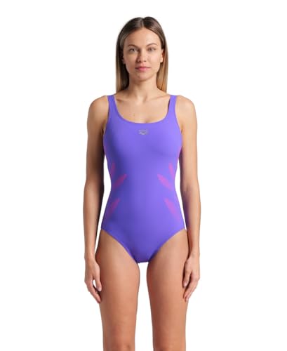 ARENA Damen Women's Milena Wing Back One Piece Swimsuit, Violet, 42 EU von ARENA