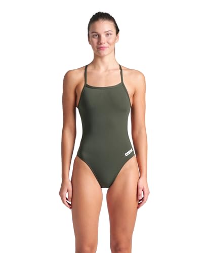 arena Damen Women's Team Challenge Solid One Piece Swimsuit, Dark Sage-White, 42 EU arena Damen Women's Team Challenge Solid One Piece Swimsuit, Dark Sage-White, 42 EU von ARENA