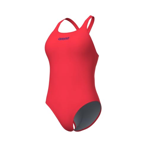 arena Damen Women's Team Pro Solid One Piece Swimsuit, Bright Coral-Plum, 38 EU von ARENA