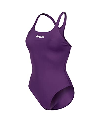 arena Solid Swim Pro Team Einteiliger Badeanzug für Damen, Schnelltrocknende, Sportliche Bademode aus arena MaxLife Eco-Gewebe mit Maximaler Chlorbeständigkeit und 50+ UV-Schutz von ARENA