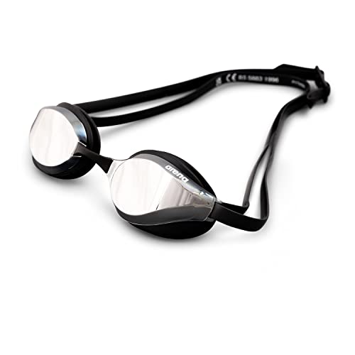 arena Unisex Training Wettkampf Schwimmbrille Python Mirror (Verspiegelt, UV-Schutz, Anti-Fog Beschichtung), silber (Silver-Black), One Size von ARENA
