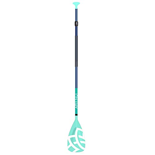 ARIINUI SUP Paddel Alu 170-210 3-TLG Navy Türkis Stand up Paddle ovaler Schaft von ARIINUI