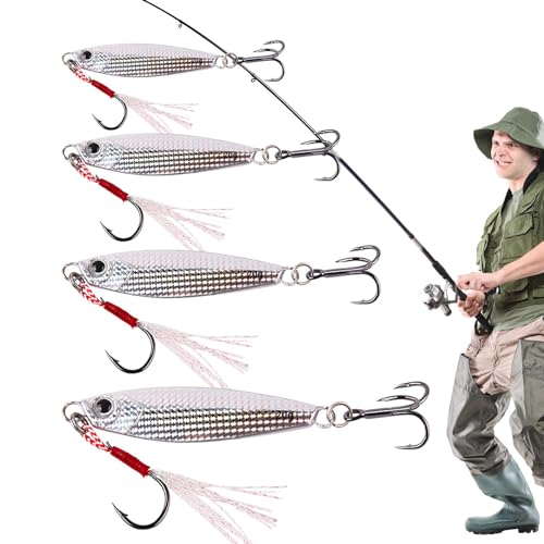 Jigging-Köder, vertikale Jigs, Salzwasser Jigs Angelköder | Jigs-Angelköder, Angel-Jigs, Salzwasser-Löffelköder für Thunfisch-Lachs-Zackenbarsch, Meeresangel-Jigging-Köder von ARIOU