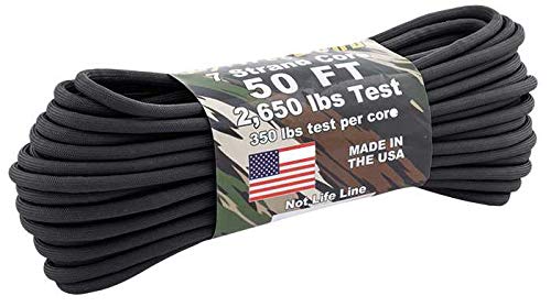 Atwood Rope BattleCord 5,6 mm - 15 m, Schwarz von ARM