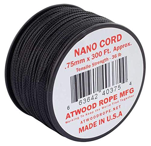 Atwood Rope Nano Cord 0,75 mm - 90 m, Schwarz von ARM