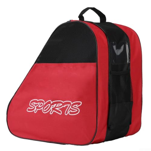 ARMYJY Schlittschuhtasche für Herren und Damen, Rollschuh-Tragetasche, verstellbarer Riemen, dreilagiges Design (rot) von ARMYJY