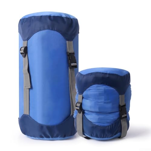 Premium wasserdichter Kompressionssack für Camping-Schlafsack, ideal für Outdoor-Enthusiasten (L Blau) von ARMYJY