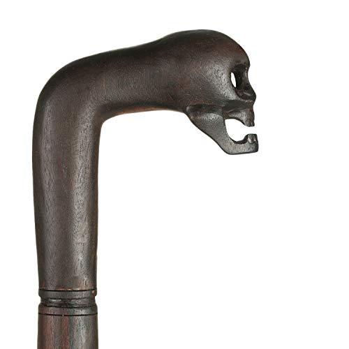 ART-CRAFT edler eleganter dekorativer Luxus Holzstock Gehstock Spazierstock Wanderstock mit handgeschnitztem Griff Motiv Totenkopf ART-CRAFT edler eleganter dekorativer Luxus Holzstock Gehstock Spazierstock Wanderstock mit handgeschnitztem Griff Motiv Totenkopf von ART-CRAFT