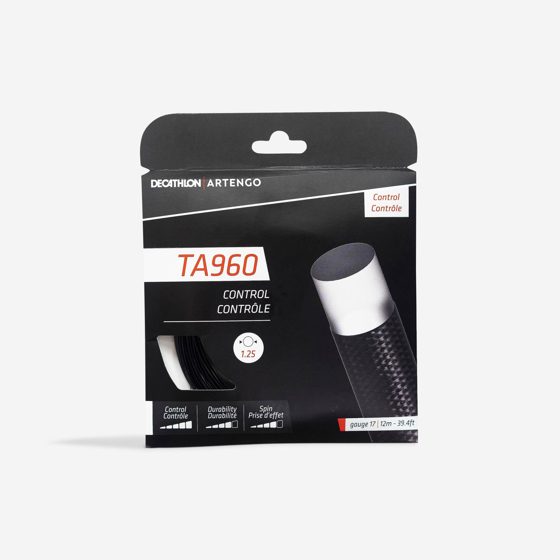 Artengo Monofaser Tennissaite 1.25 mm - TA960 Control schwarz von ARTENGO