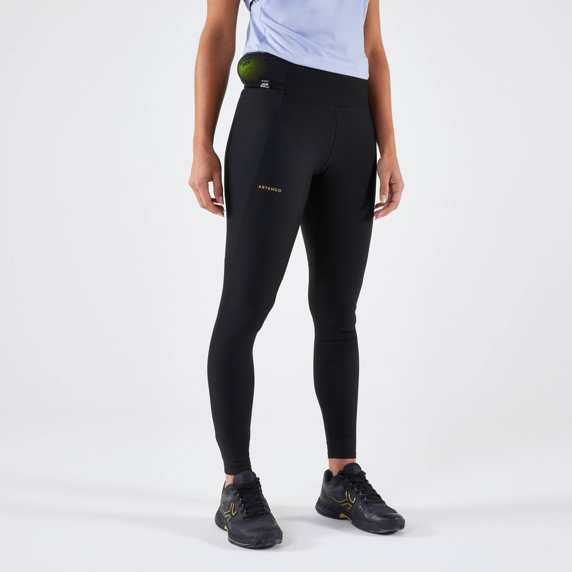 Damen Tennis Leggings - Tlegging Dry Hip Ball schwarz von ARTENGO