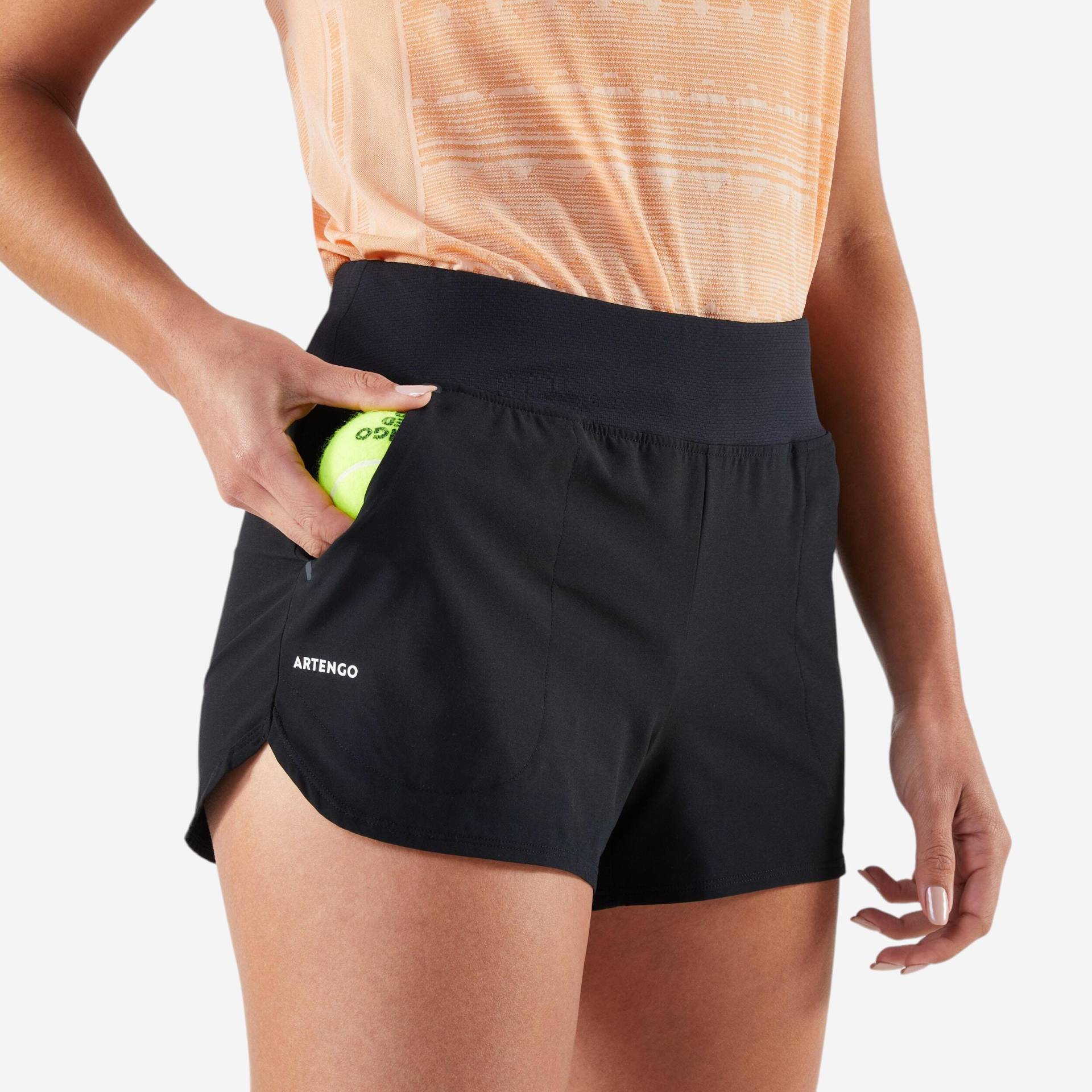 Damen Tennis Shorts - TSH Light Black Damen Tennis Shorts - TSH Light Black von ARTENGO