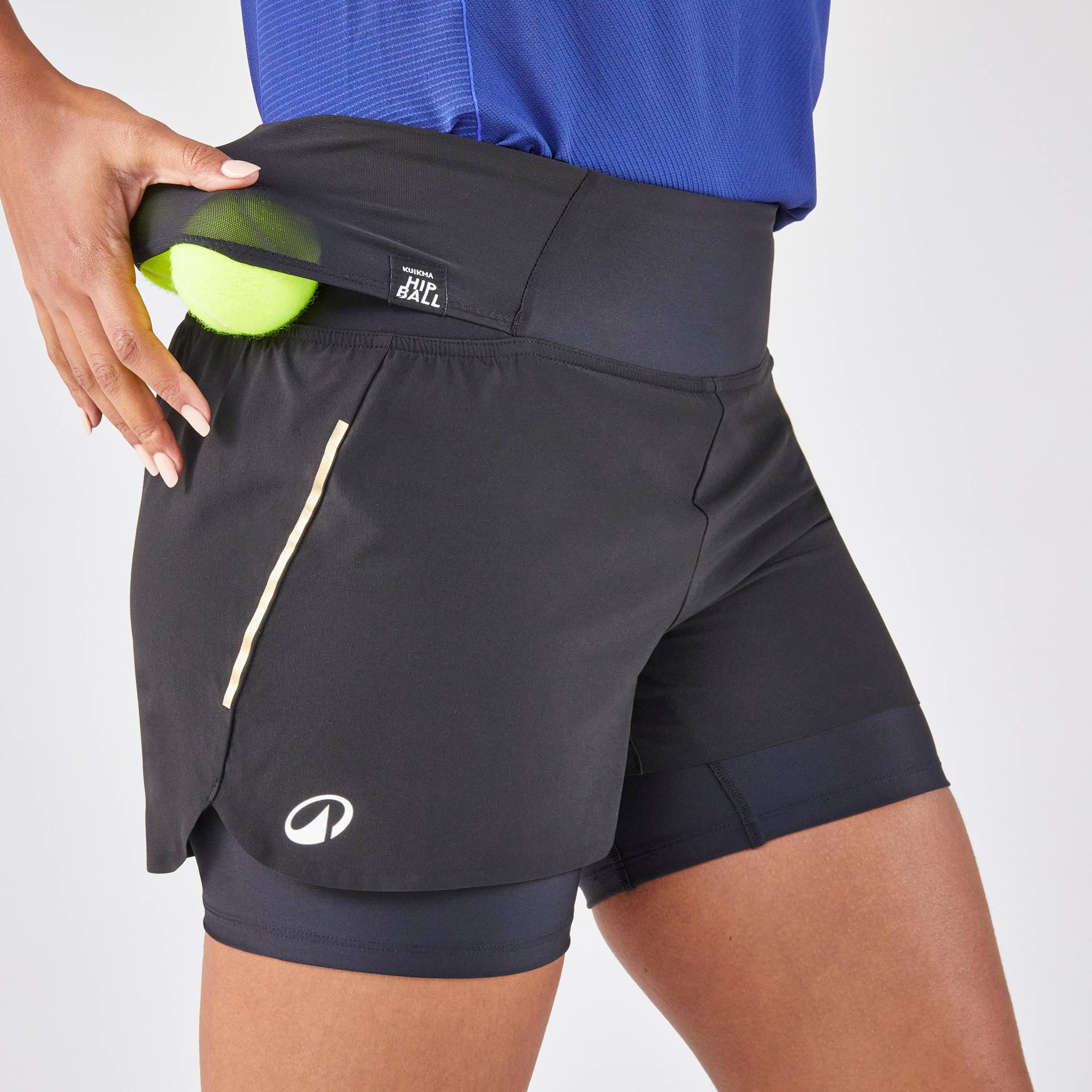 Damen Tennis Shorts - TSH Light Hip Ball schwarz von ARTENGO