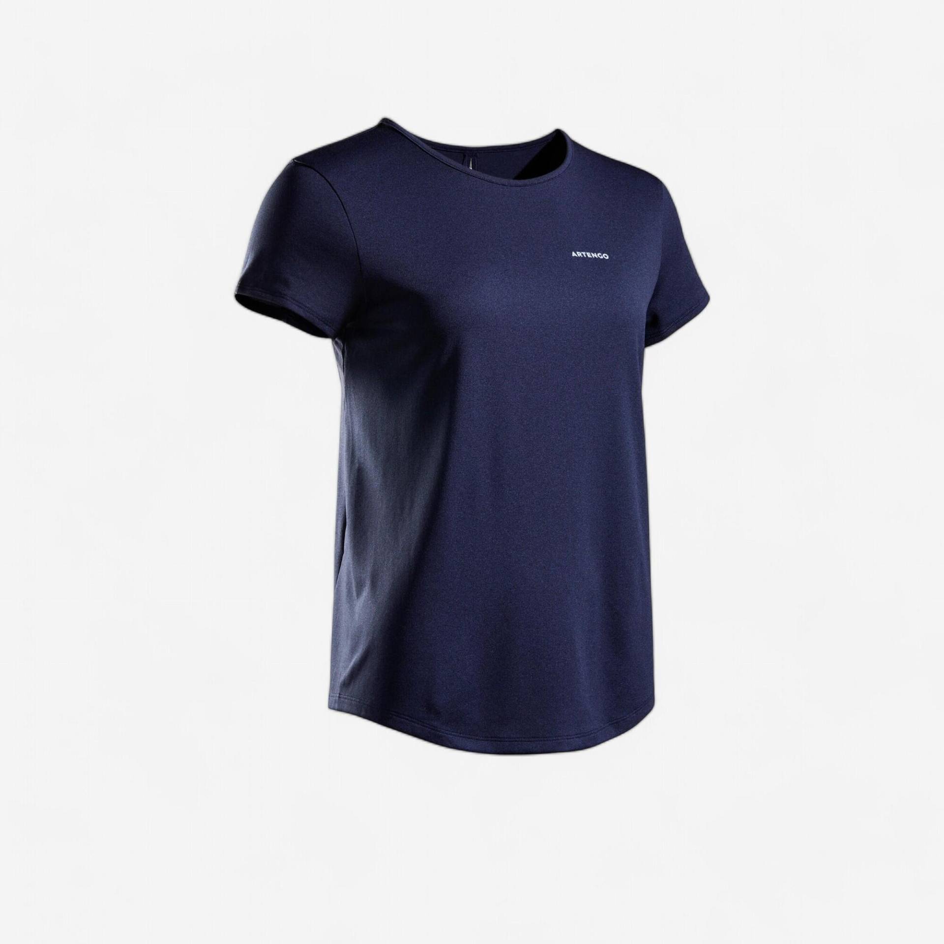 Damen Tennis T-Shirt - Dry Essentiel 100 Club marineblau von ARTENGO