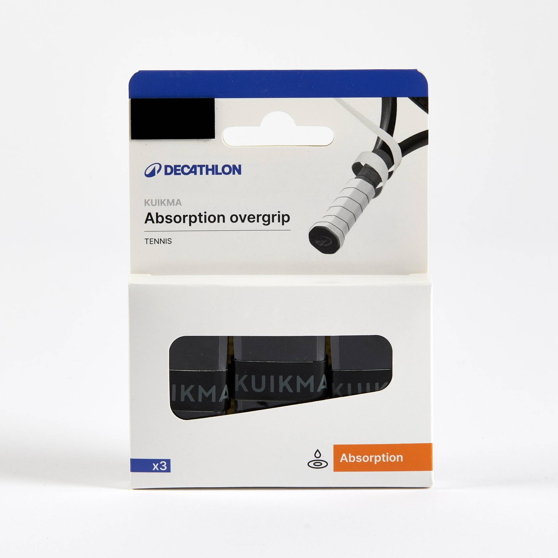 Griffband Tennis Absorb Overgrip 3er-Pack schwarz Griffband Tennis Absorb Overgrip 3er-Pack schwarz von ARTENGO