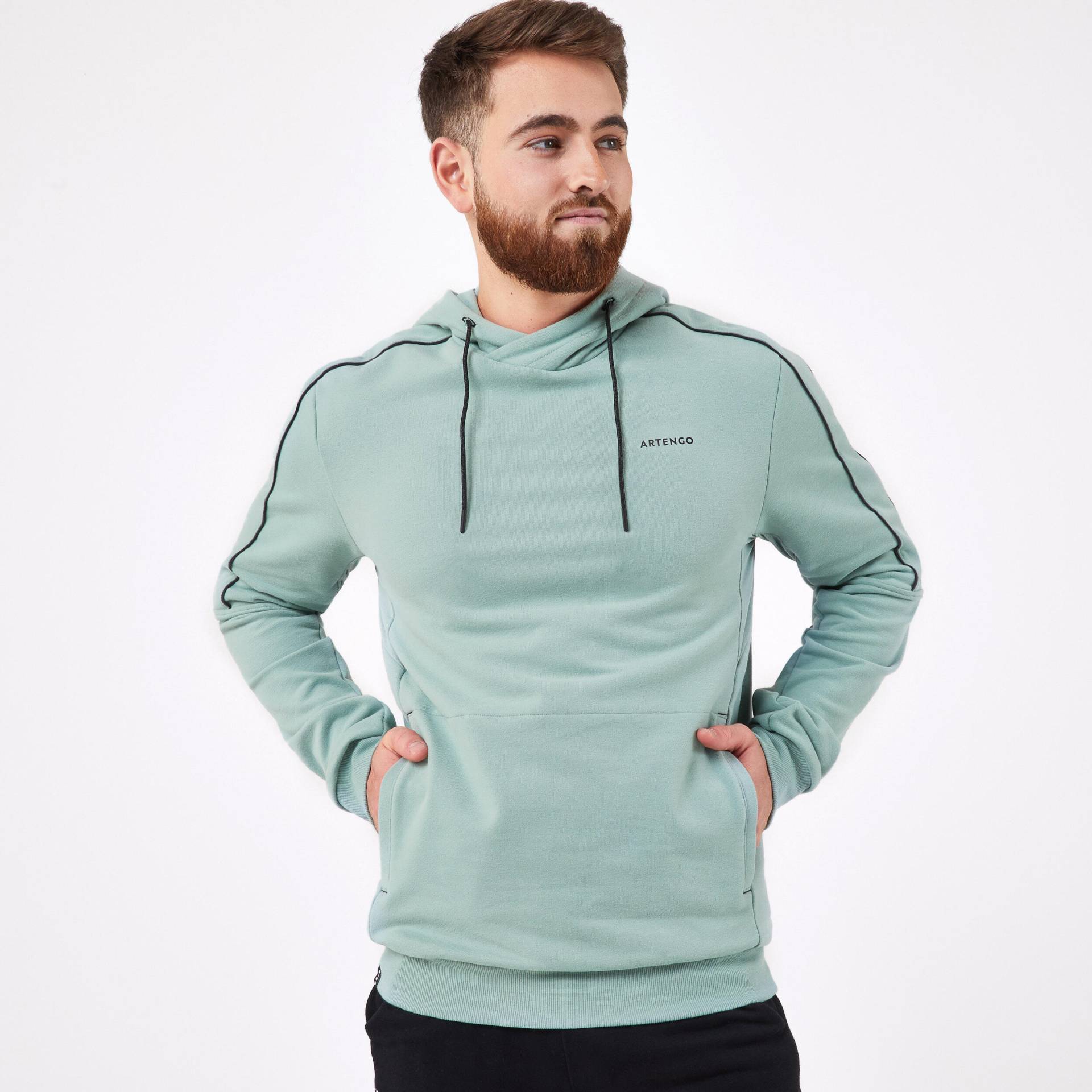 Herren Tennis Kapuzenpullover - Soft braun Herren Tennis Kapuzenpullover - Soft braun von ARTENGO