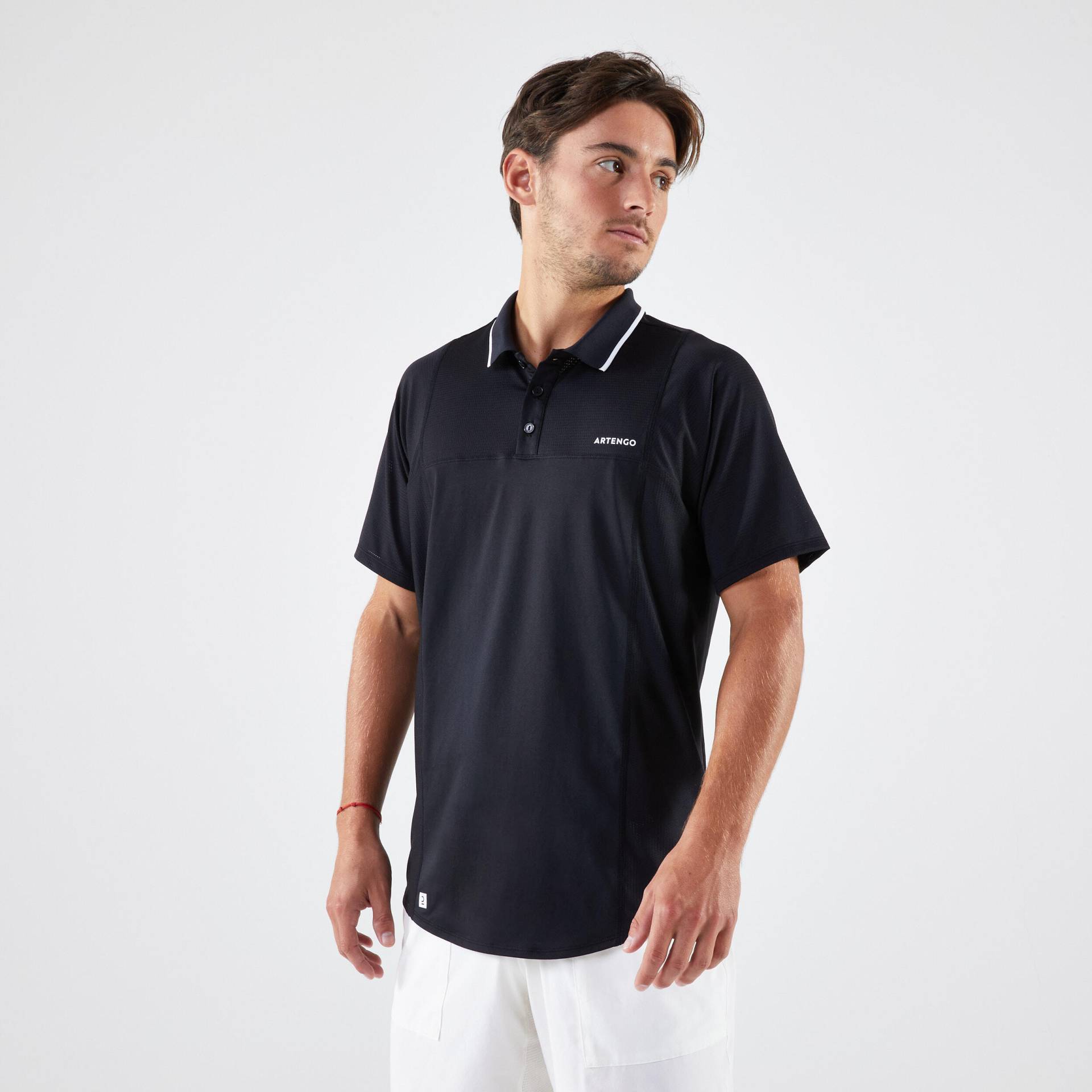 Herren Tennis Poloshirt ‒ DRY schwarz von ARTENGO