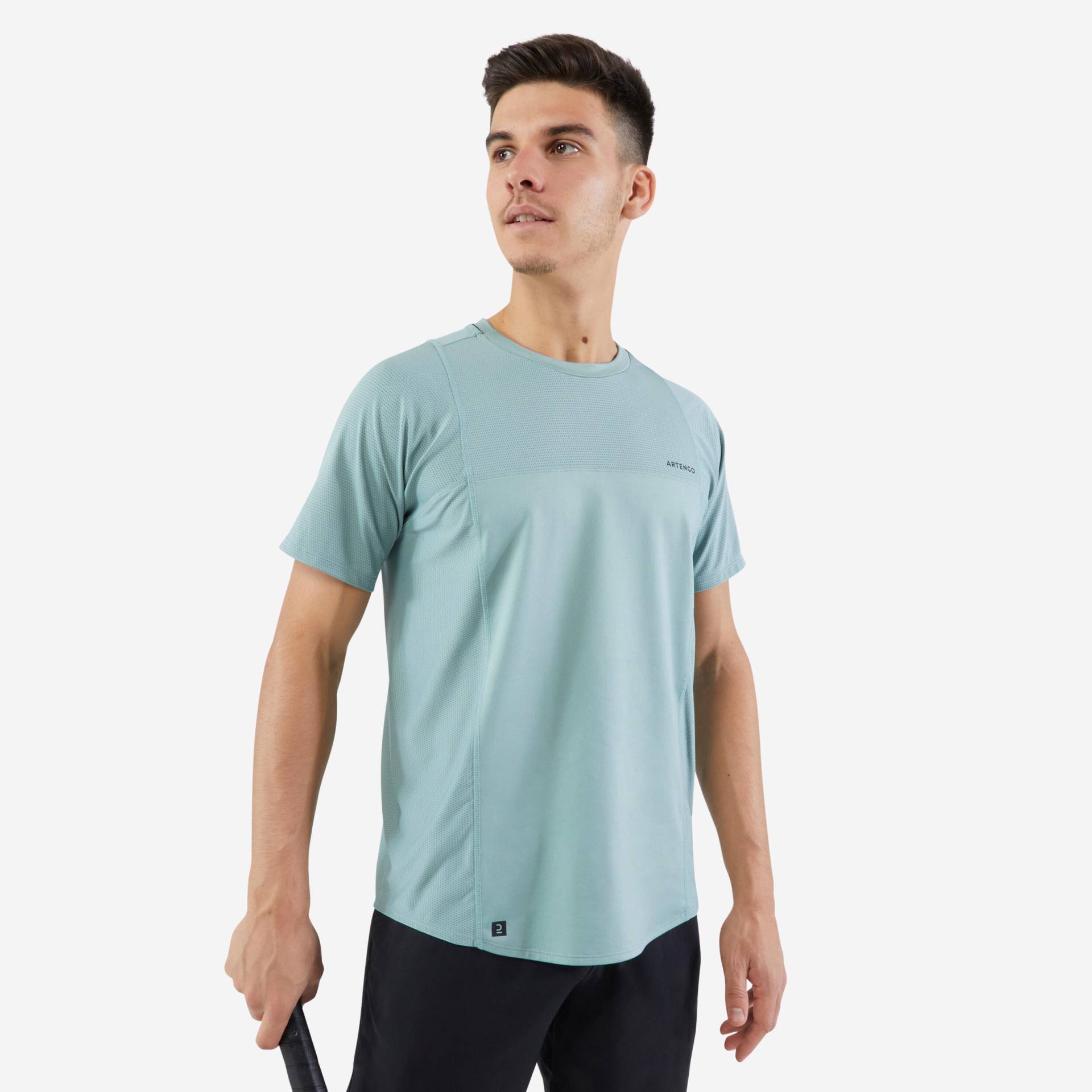Herren Tennis T-Shirt - DRY Gaël Monfils graugrün Herren Tennis T-Shirt - DRY Gaël Monfils graugrün von KUIKMA