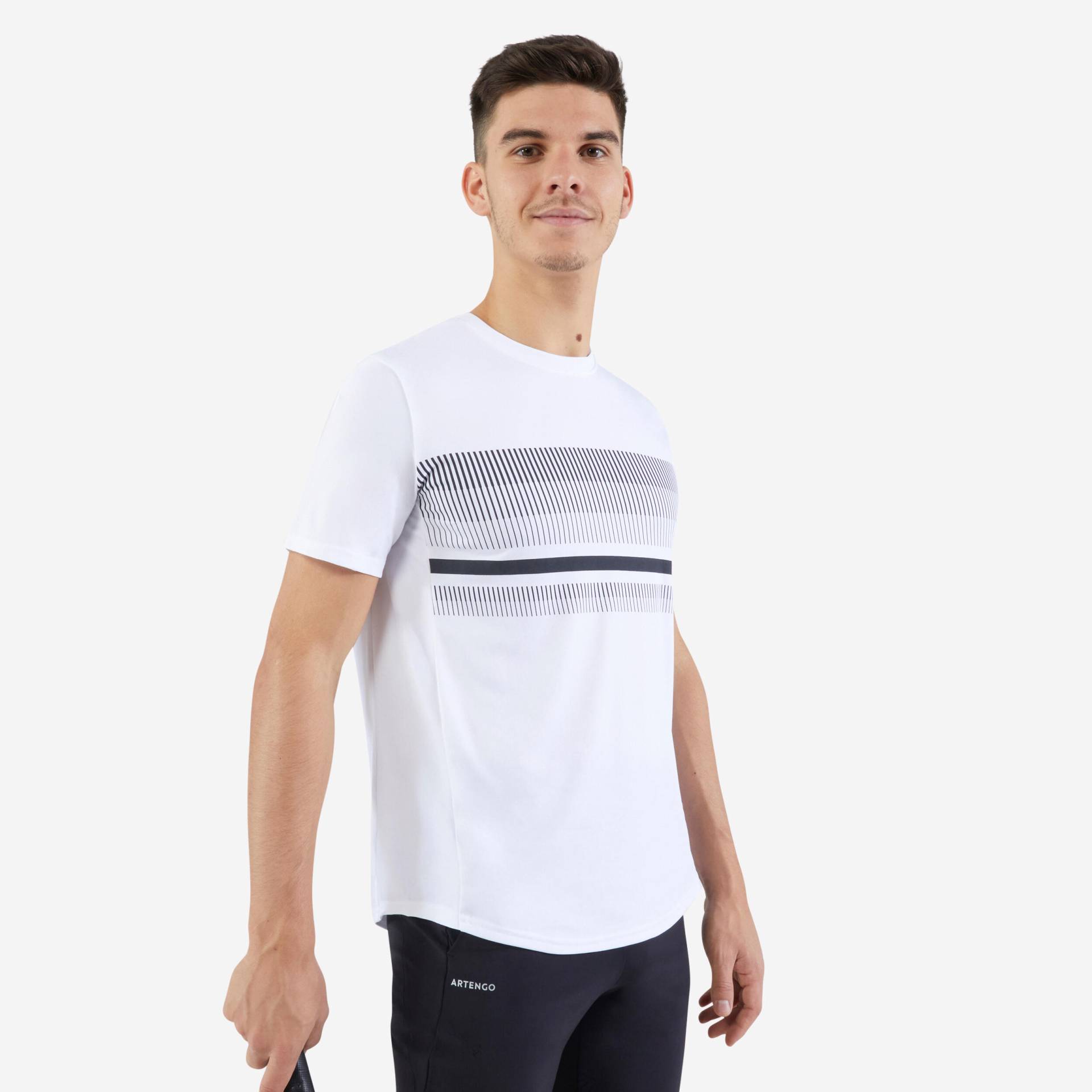 Herren Tennis T-Shirt kurzarm - Essential weiss Herren Tennis T-Shirt kurzarm - Essential weiss von ARTENGO