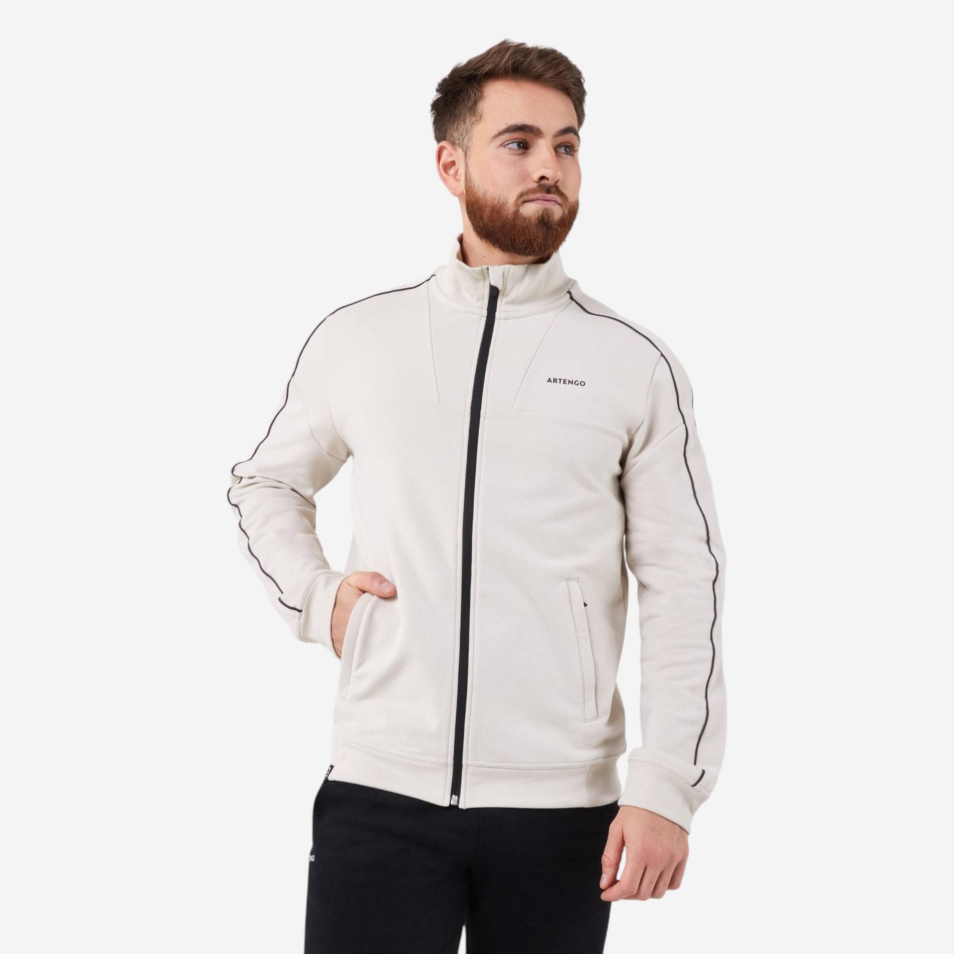 Herren Tennisjacke - Soft beige Herren Tennisjacke - Soft beige von ARTENGO
