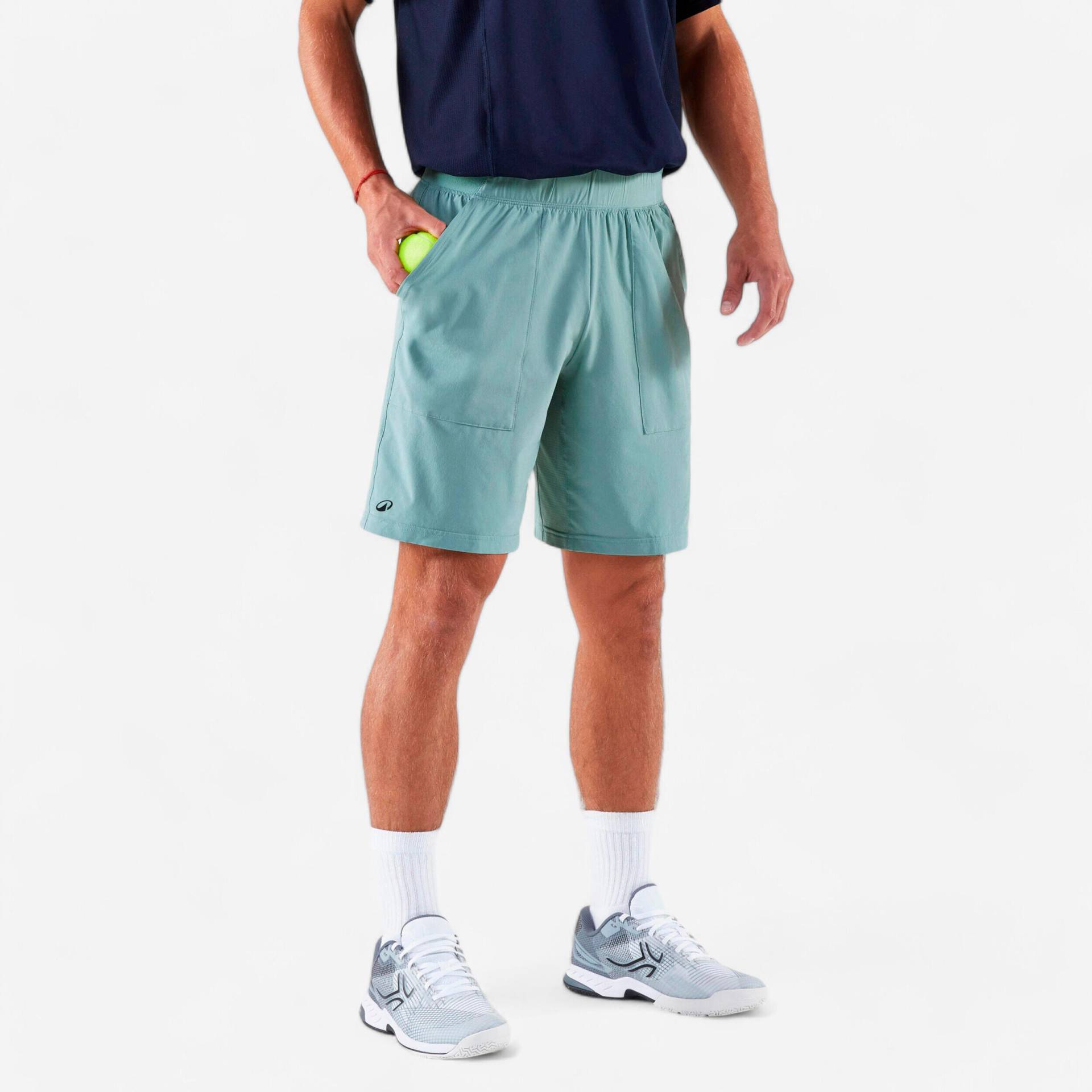 Herren Tennisshorts atmungsaktiv - Dry graugrün Herren Tennisshorts atmungsaktiv - Dry graugrün von KUIKMA