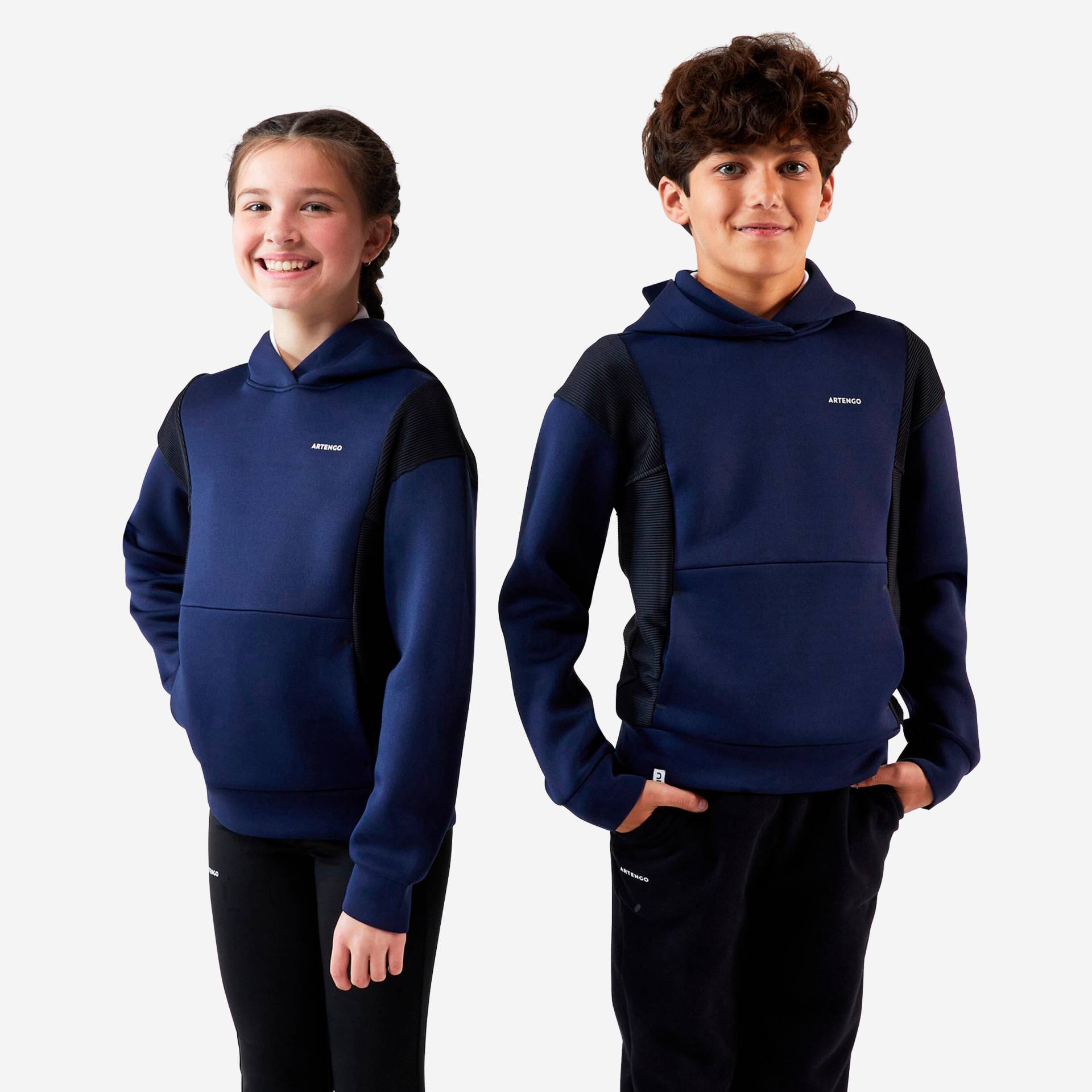 Kinder Kapuzenpullover Tennis - Dry blau von ARTENGO