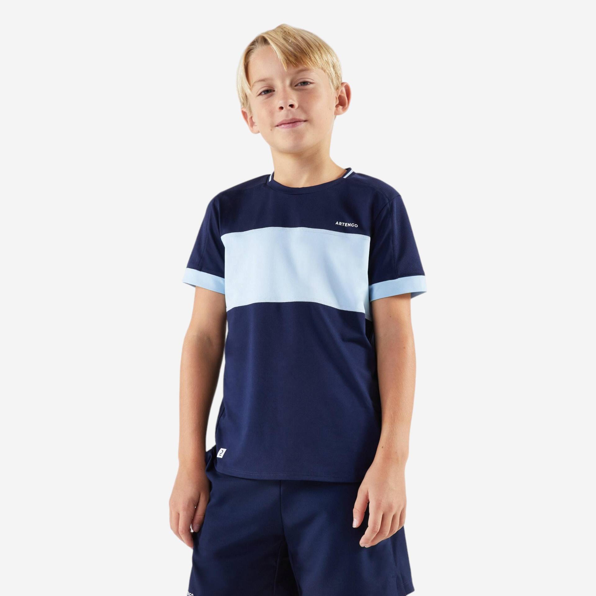 Kinder Tennis T-Shirt - TTS Dry dunkelblau von ARTENGO