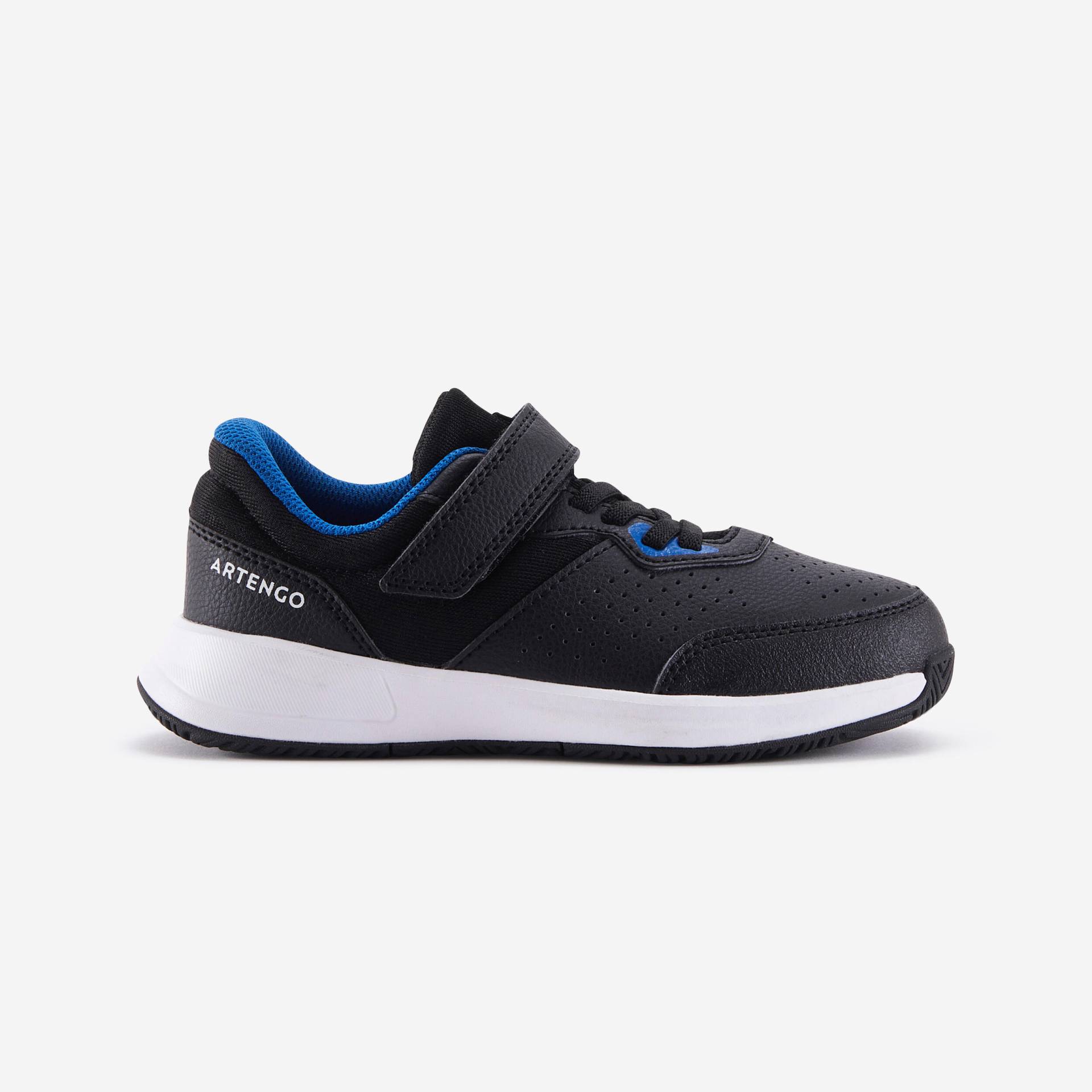 Kinder Tennisschuhe - Essentiel KD Turnschuhe mit Klettverschluss schwarz/blau Kinder Tennisschuhe - Essentiel KD Turnschuhe mit Klettverschluss schwarz/blau von ARTENGO