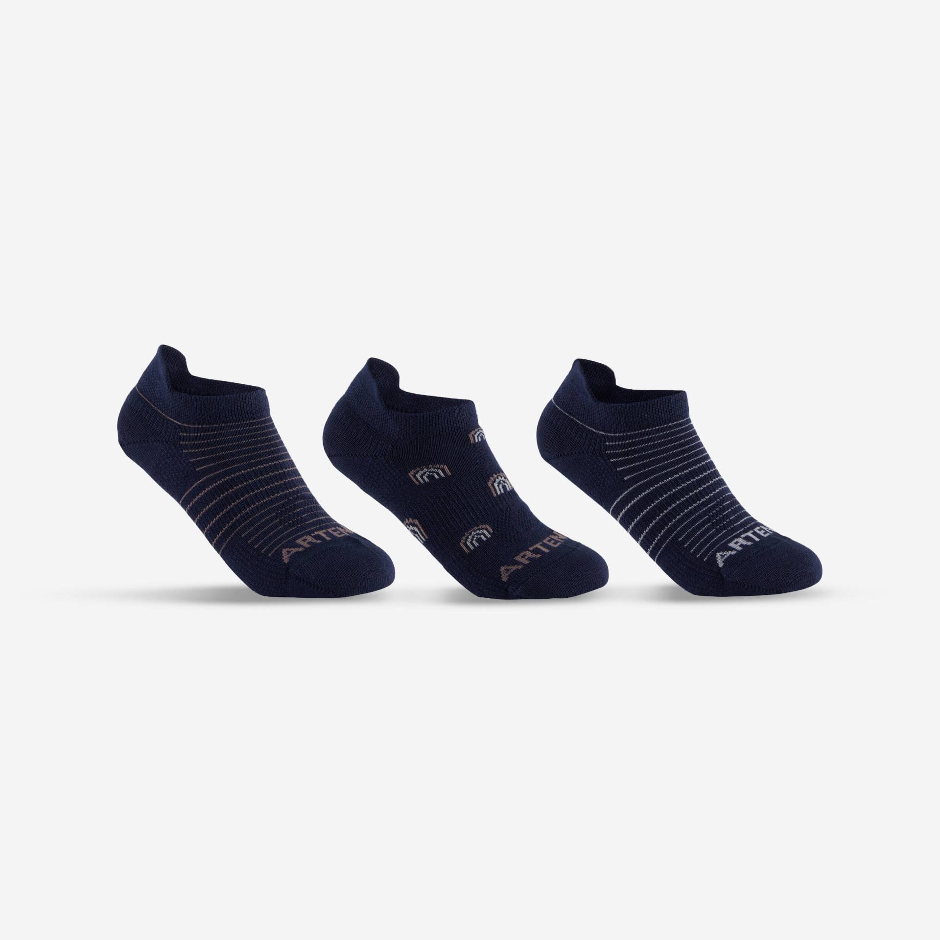 Kinder Tennissocken Low 3er-Pack - RS 160 marineblau/Motive von ARTENGO