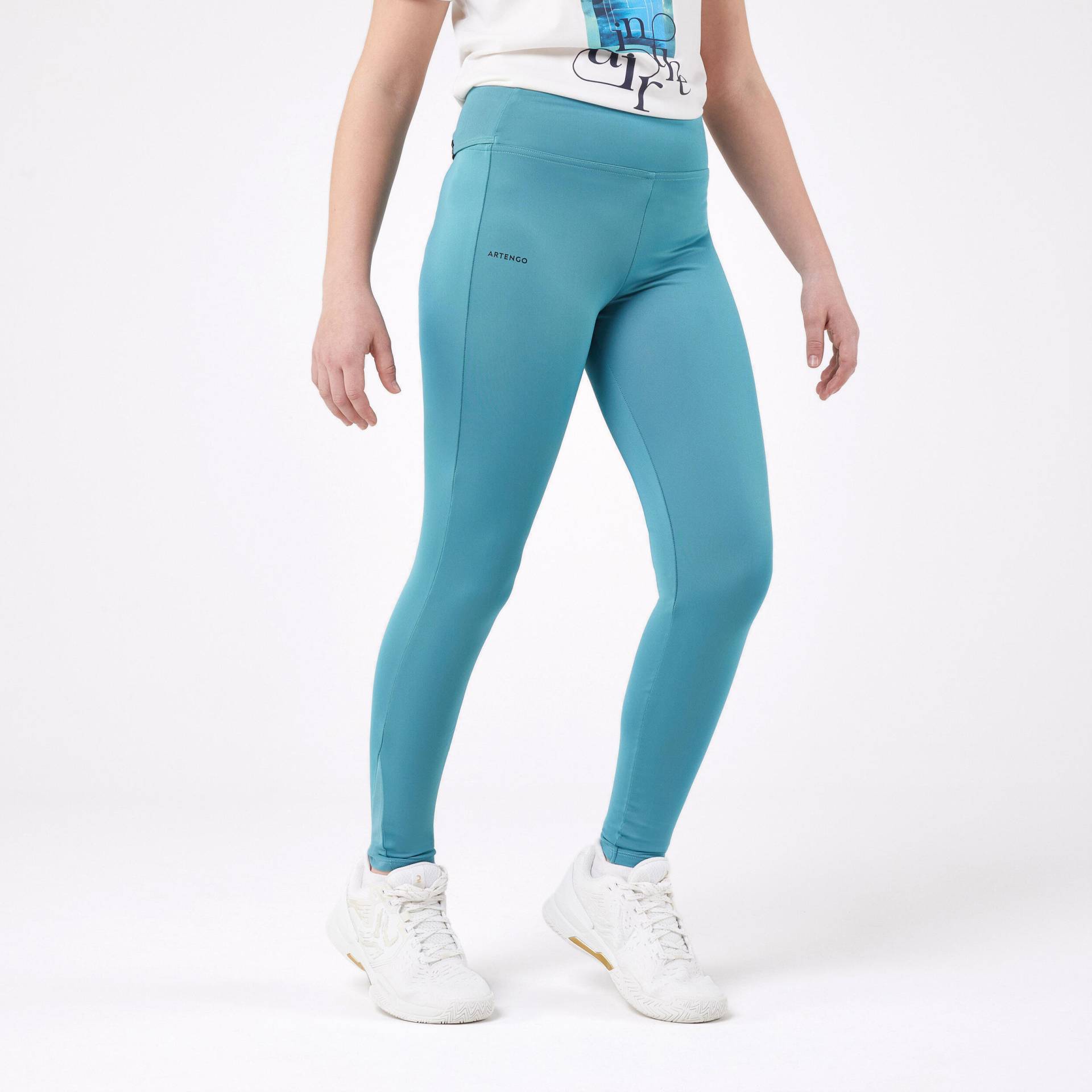 Mädchen Tennis Leggings - LEG 500 Dry türkis von ARTENGO